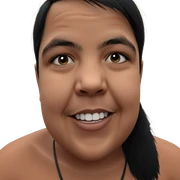 smiling boy with black hair sticker