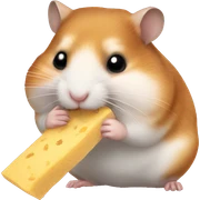 Hamster eating sticker
