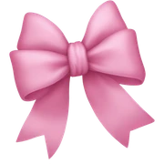 Pink bow sticker