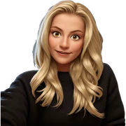 blonde girl in cozy sweater sticker