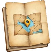 Maps paper in hand  sticker