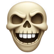 Skull laughing sticker