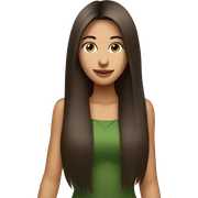beautiful straight hair brunette girl Christmas sticker