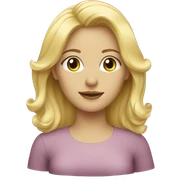 blonde woman sticker