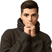 thoughtful boy in black sweater sticker