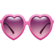 Pink heart sunglasses  sticker