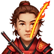 Fire-Wielding Samurai sticker