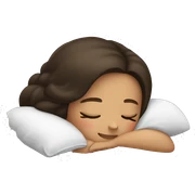 Brunette girl sleeping sticker
