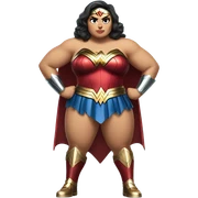 Fat Wonder Woman sticker