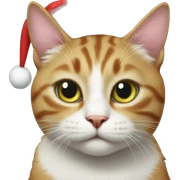 Christmas cat sticker