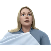 blonde girl under blue sky sticker