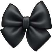 single black bow sticker