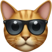 Cat with sunglasses sticker