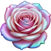 Iridescent pearl rose sticker