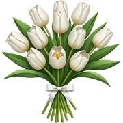 white tulip bouquet  sticker