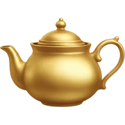 golden tea pot sticker
