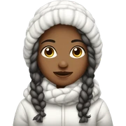 Winter girl white cozy  sticker