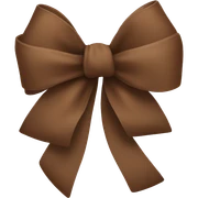 brown bow sticker