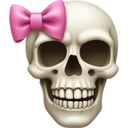 Skull with a pink bow sticker