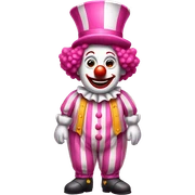 Pink full body circus clown sticker