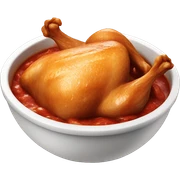 bowl of juicy saucy chicken sticker