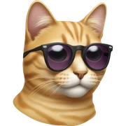 Cat with sunglasses sticker