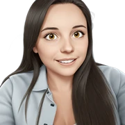 smiling girl with long hair sticker