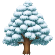 Tree with snow sticker