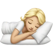 Blonde girl sleeping on a pillow sticker