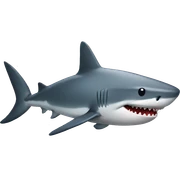 Shark with a top hat sticker