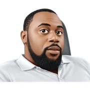 gazing male with beard sticker