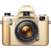 Camera cream colour sticker