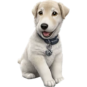 dog in car interior sticker