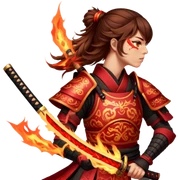Fire-Wielding Samurai sticker