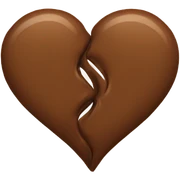 double brown heart sticker