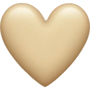 beige heart sticker