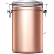 Realistic isolated rose gold canister  sticker