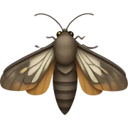 Google styled moth emoji sticker