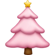 Light Pink Christmas tree sticker
