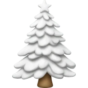 christmas white tree sticker