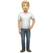 white man standing sticker
