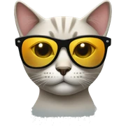 Cat with sunglasses sticker