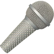 White microphone covered in white sparkeling diamonds sticker