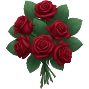 Bouquet of dark red roses sticker