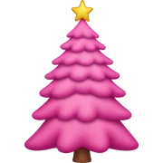 Pink Christmas tree sticker