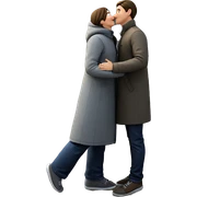 couple under cloudy sky sticker