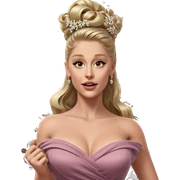 blonde girl in elegant dress sticker
