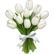 white tulip bouquet  sticker