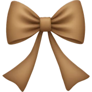 Light brown bow sticker
