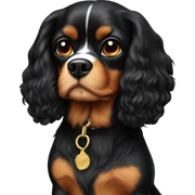 Black and tan cavalier sticker